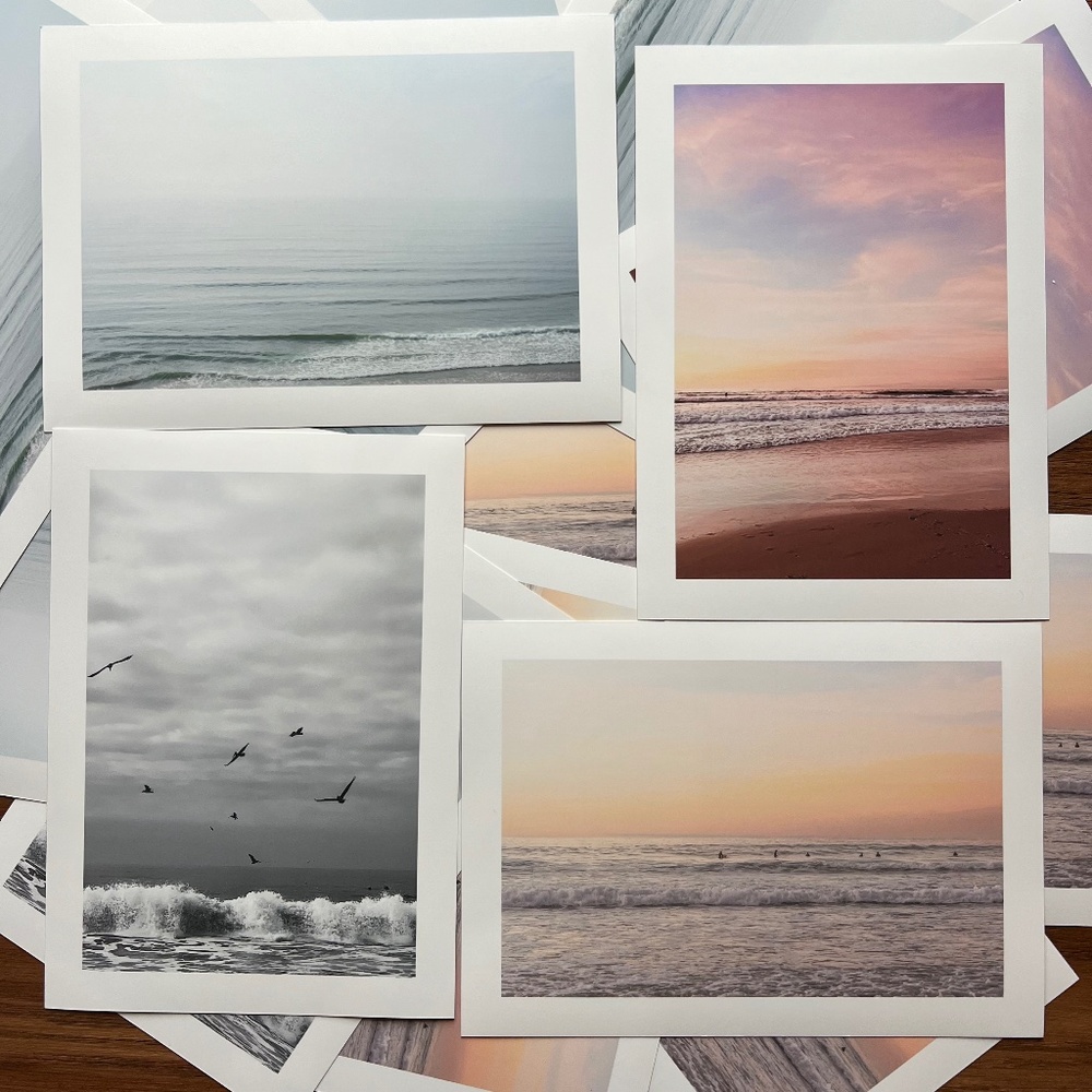 Ocean Sunset Surfer Beach California West Coast Wall Art Photography Prints 5x7